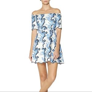 Cynthia Rowley Off the Shoulder Blue Dress